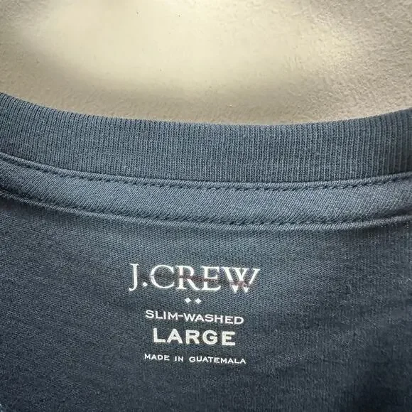 J.Crew Cotton Washed Jersey Pocket Tee Crewneck Vintage Navy Mens Large NWT - Picture 6 of 11